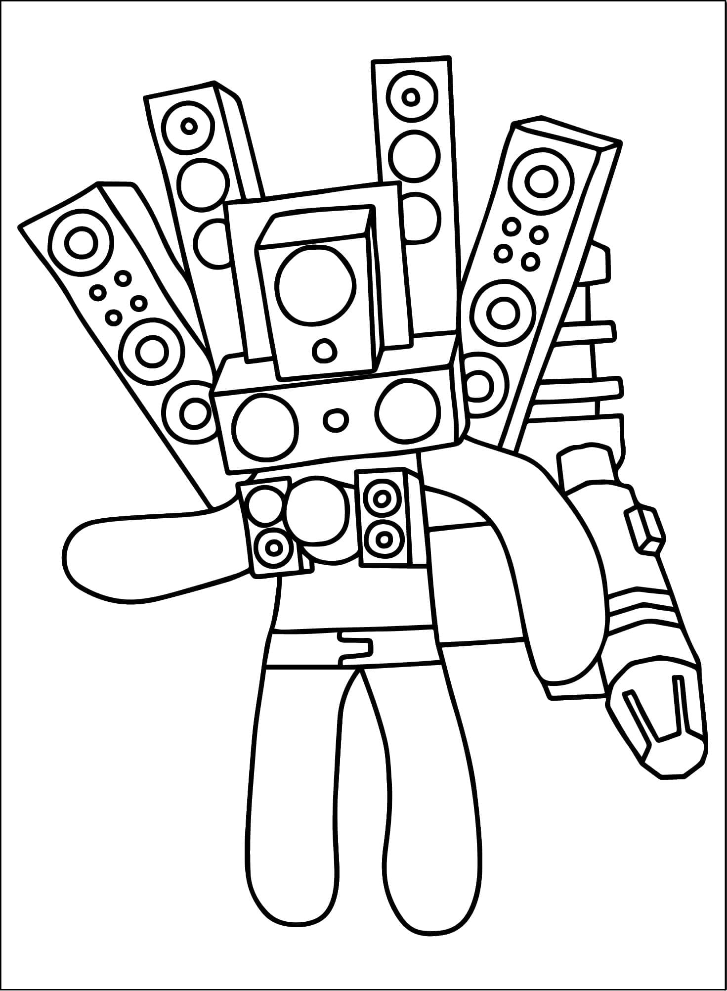 Základní Skibidi Toilet omalovánka