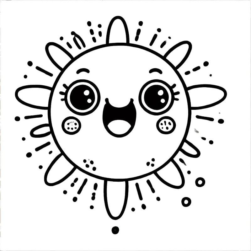 Základní Slunce omalovánka