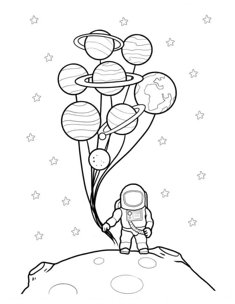 Základní Sluneční soustava omalovánka