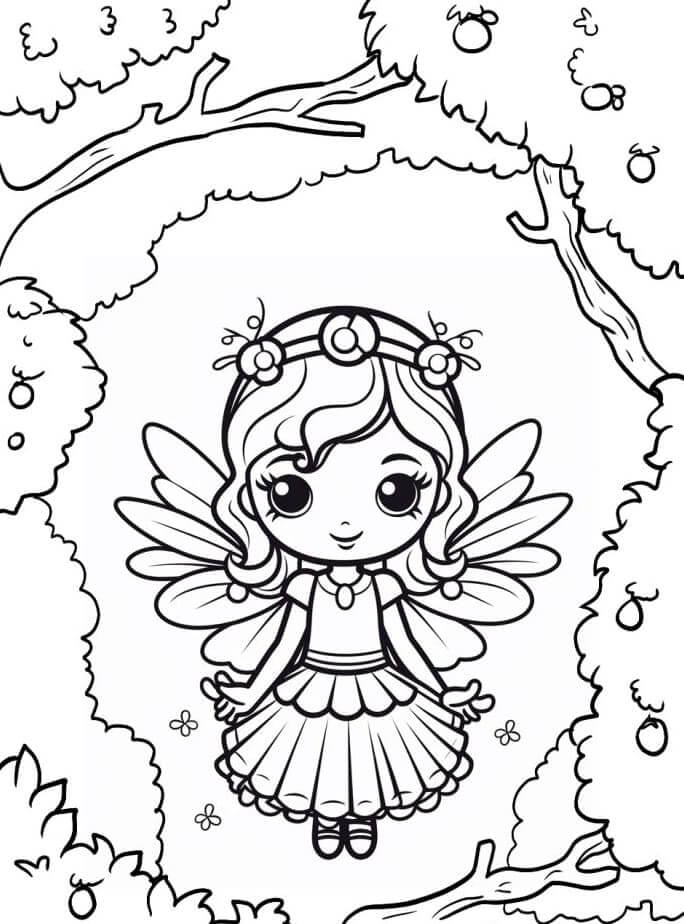 Základní Víla omalovánka