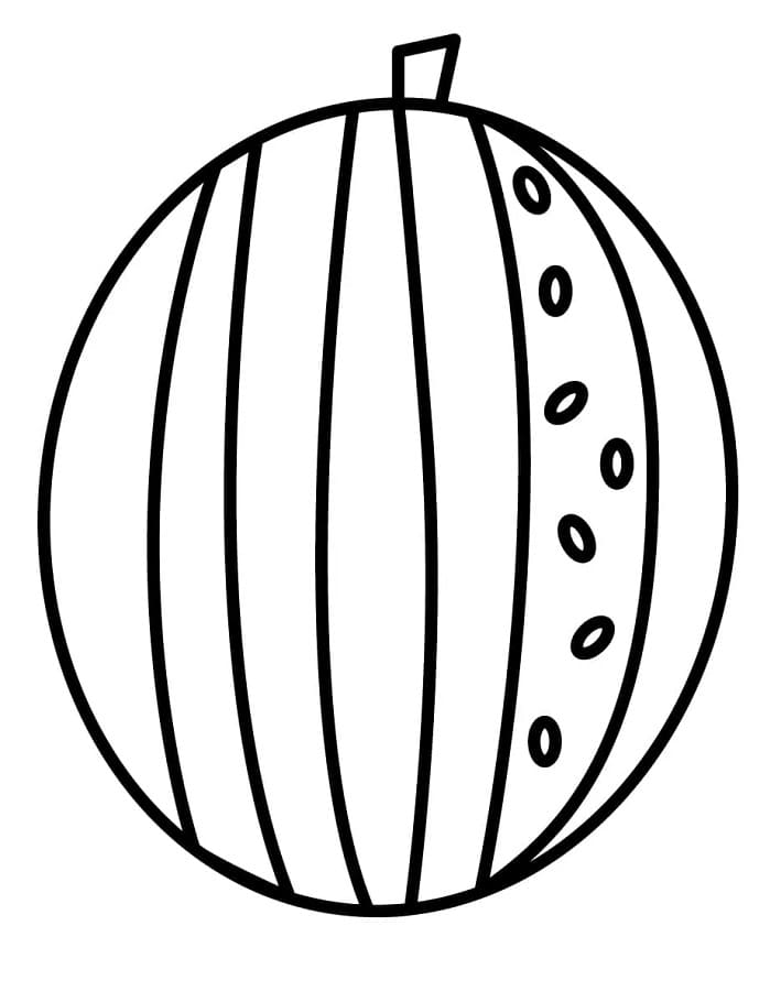 Základní Vodní meloun omalovánka