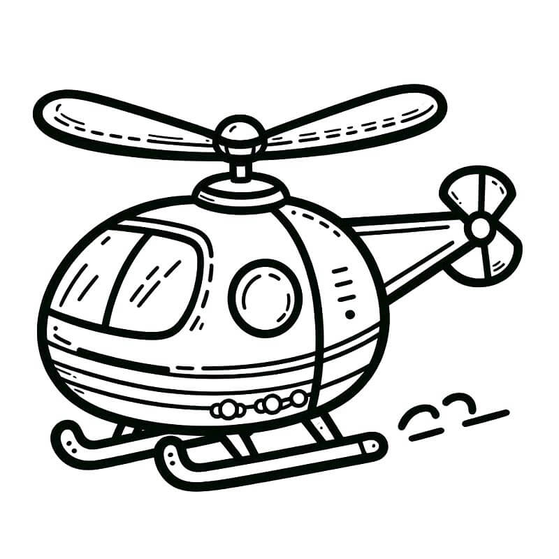 Základní Vrtulník omalovánka