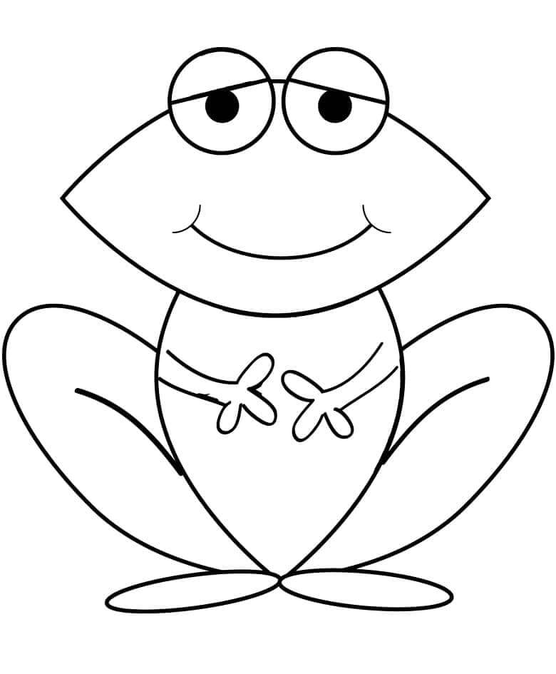 Základní Žába omalovánka