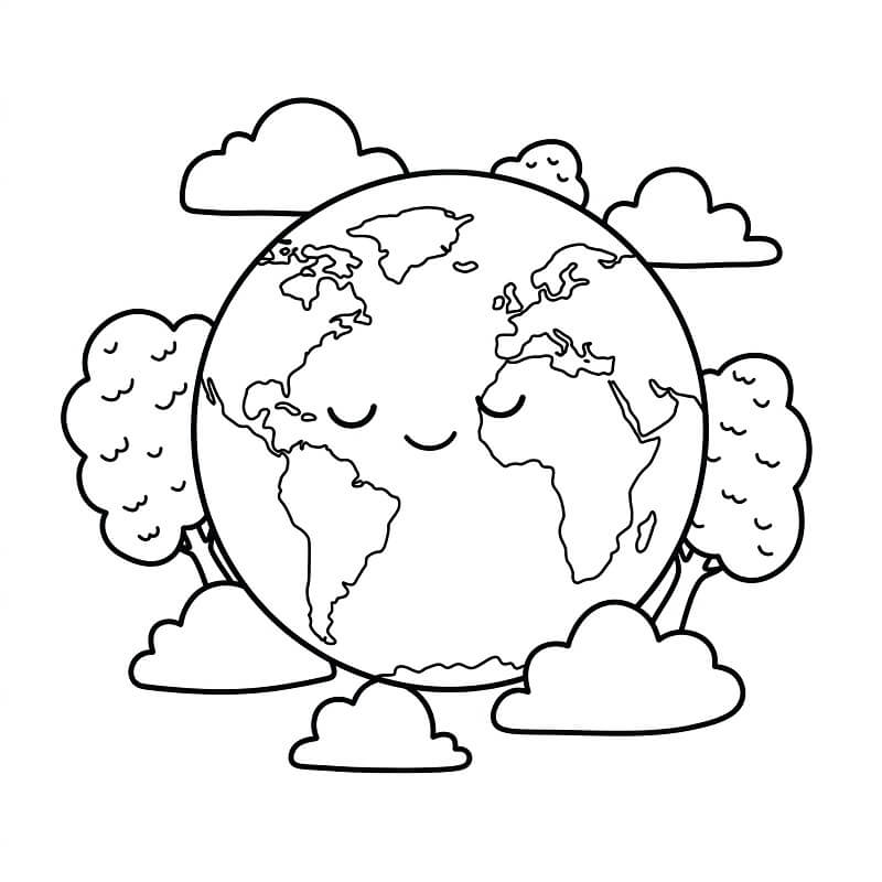 Základní Země omalovánka