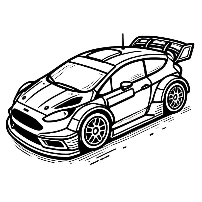 Závodní Auto Tisknutelné Zdarma omalovánka