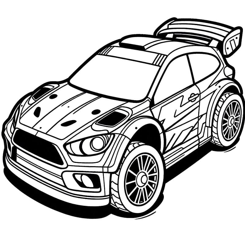 Závodní Auto Vymalovatelné pro Děti omalovánka