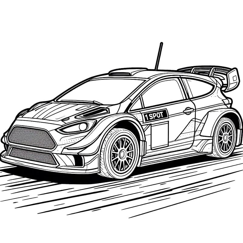 Závodní Auto Zdarma Vymalovatelné Obrázek omalovánka