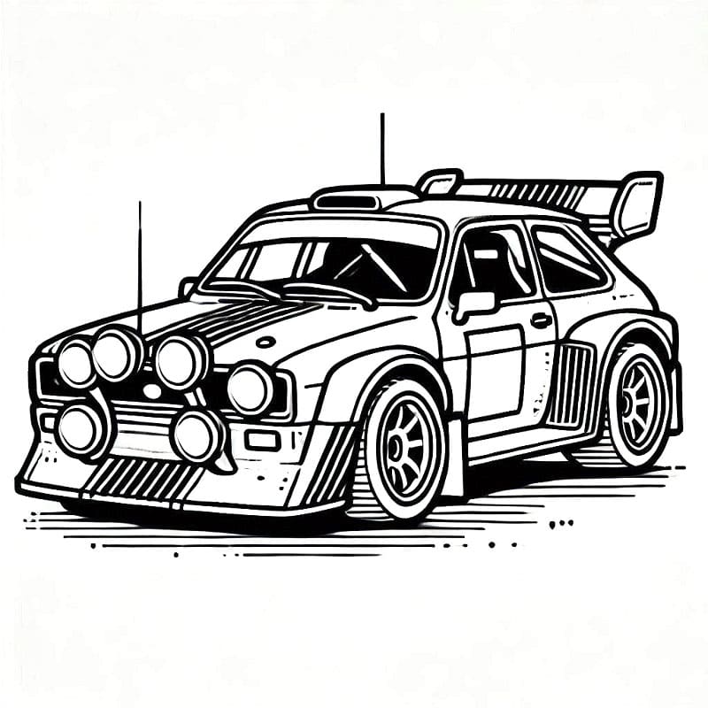 Závodní Auto pro 1leté Děti omalovánka