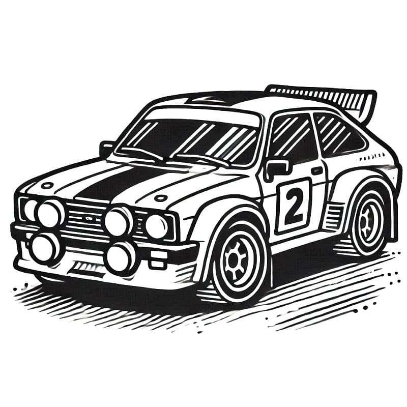 Závodní Auto pro 2leté Děti omalovánka