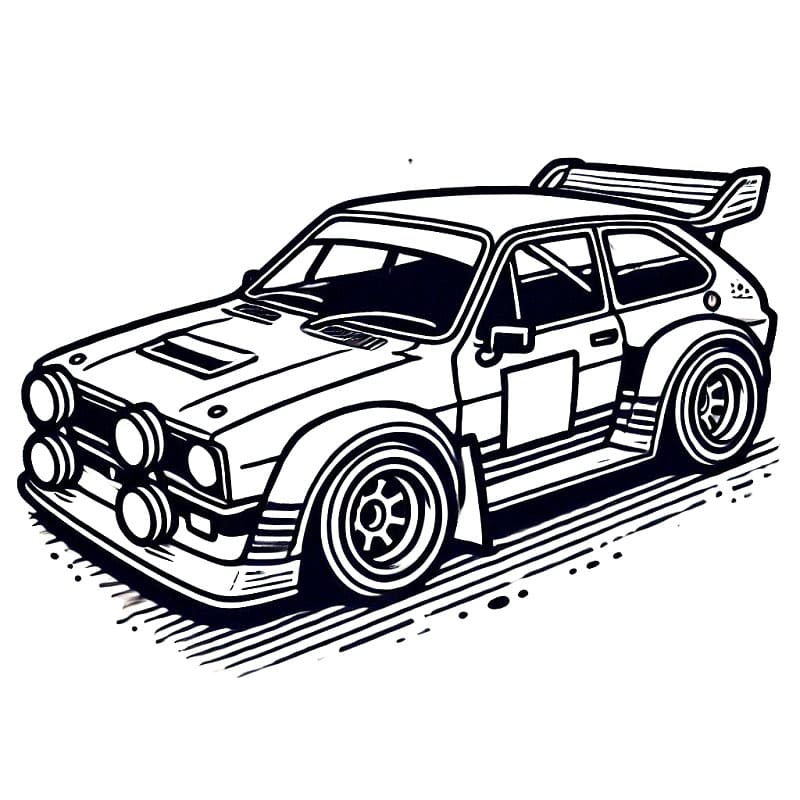 Závodní Auto pro 4leté Děti omalovánka