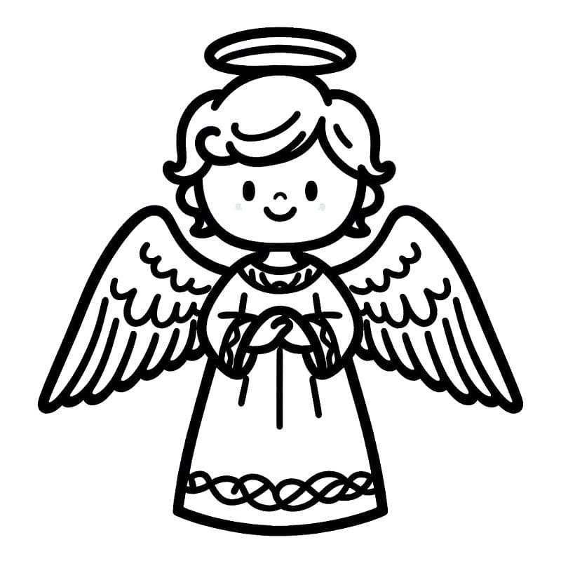 Anděl omalovánky