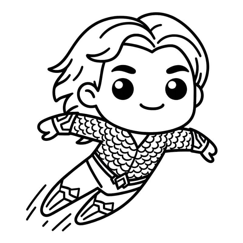 Zdarma Aquaman Vymalovatelné omalovánka