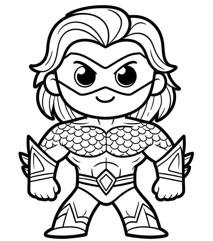 Zdarma Aquaman omalovánka