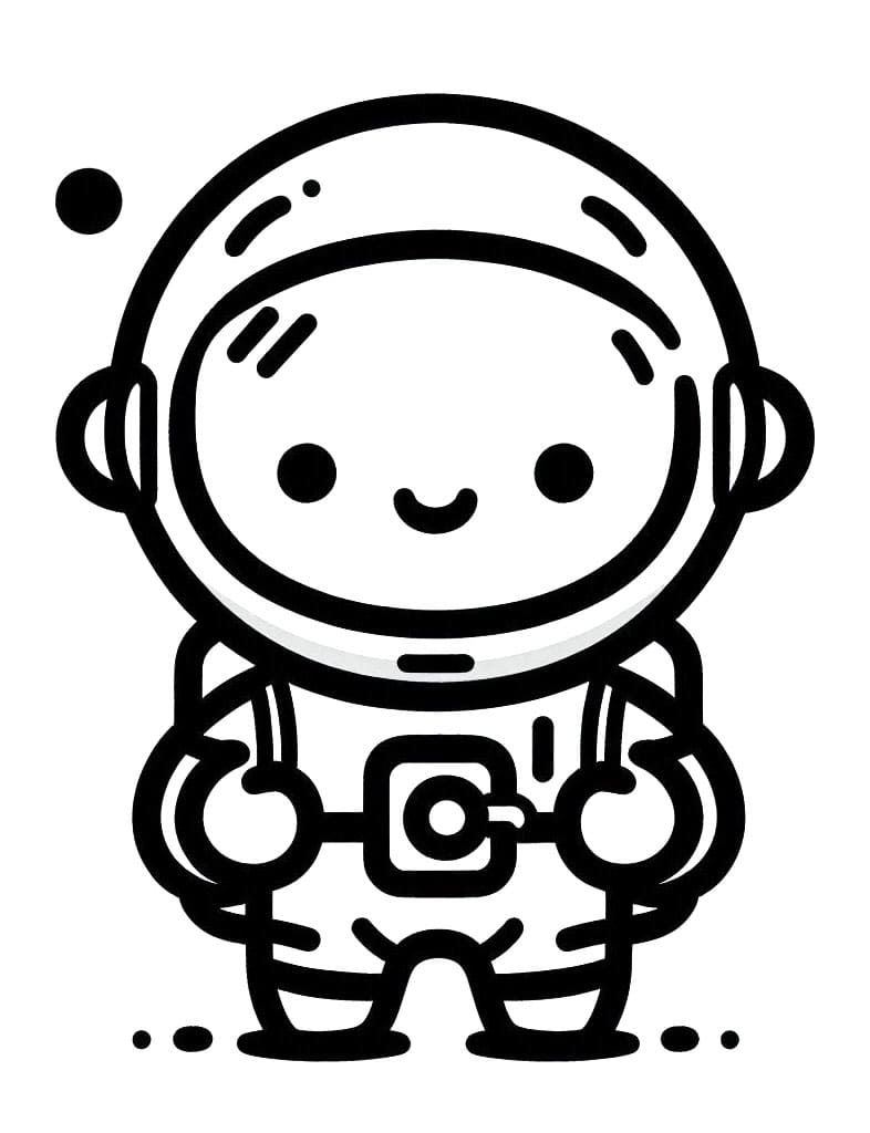 Zdarma Astronaut Obrázek omalovánka