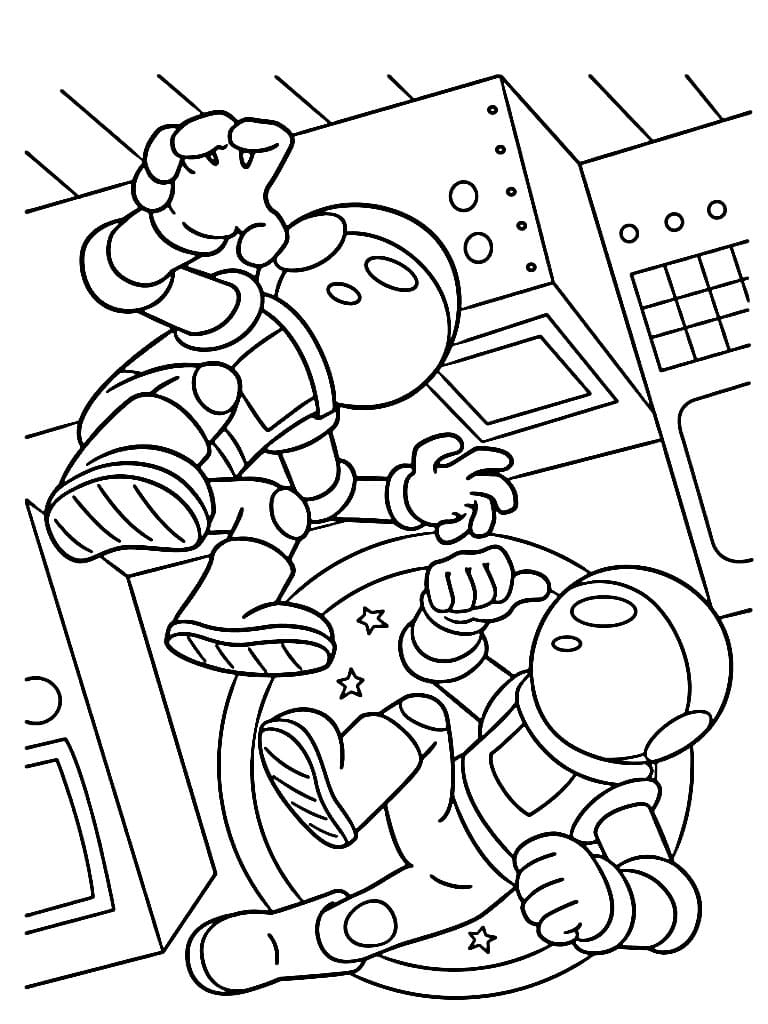 Zdarma Astronaut Vymalovatelné omalovánka