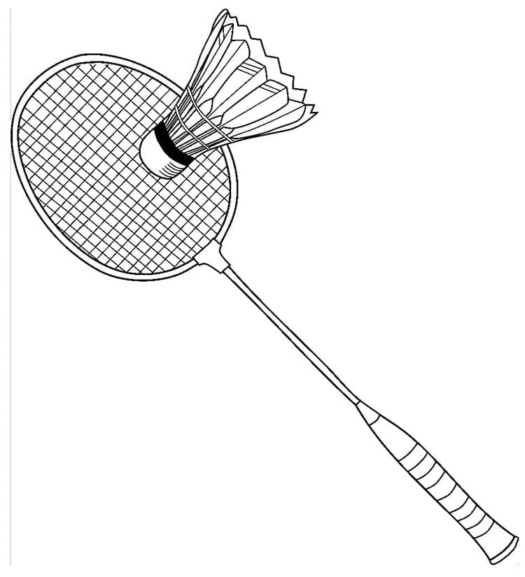 Zdarma Badminton Vymalovatelné omalovánka