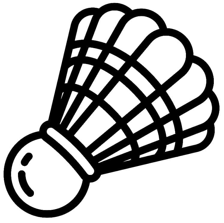 Zdarma Badminton k Tisku pro Děti omalovánka