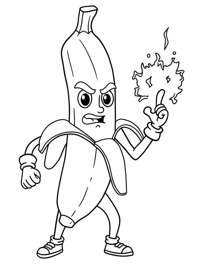 Zdarma Banán Obrázek omalovánka