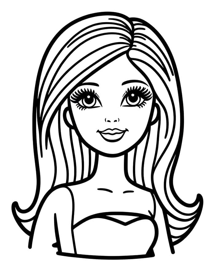 Zdarma Barbie Vymalovatelné omalovánka