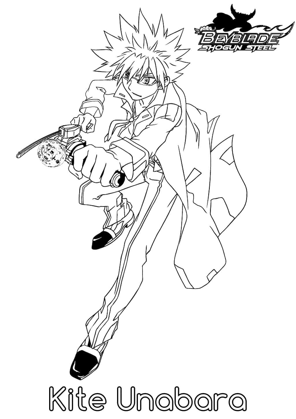 Zdarma Beyblade k Tisku pro Děti omalovánka