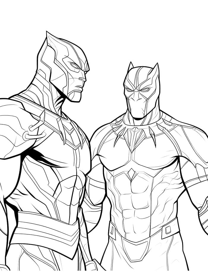Zdarma Black Panther k Tisku pro Děti omalovánka