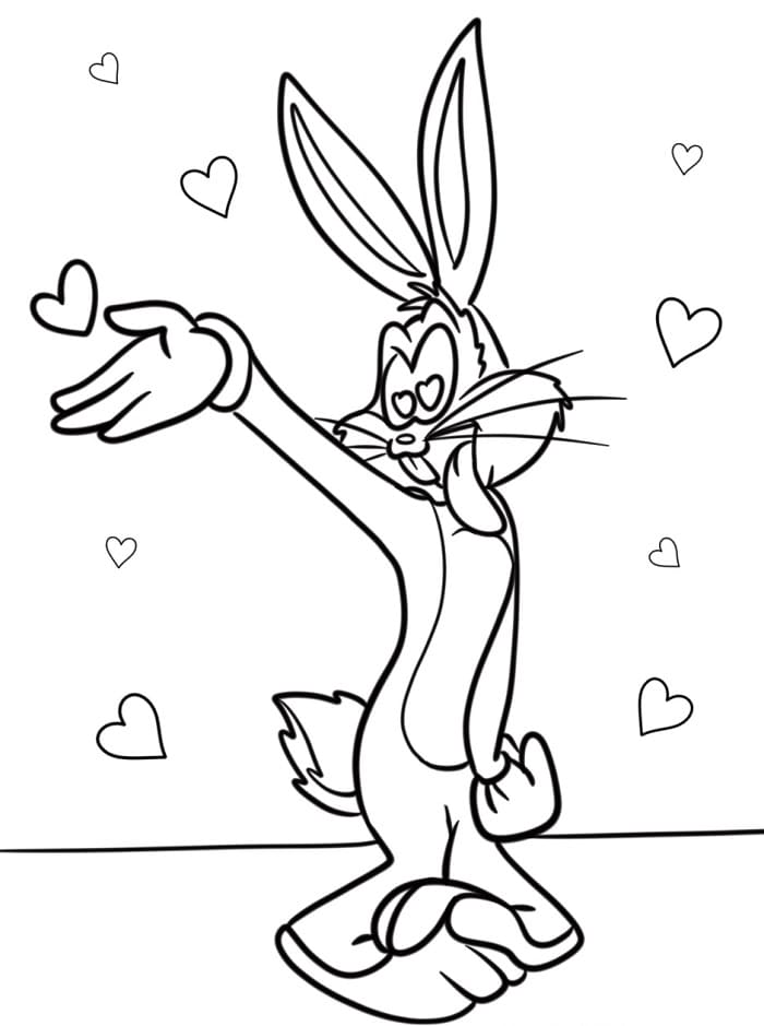 Zdarma Bugs Bunny Vymalovatelné omalovánka
