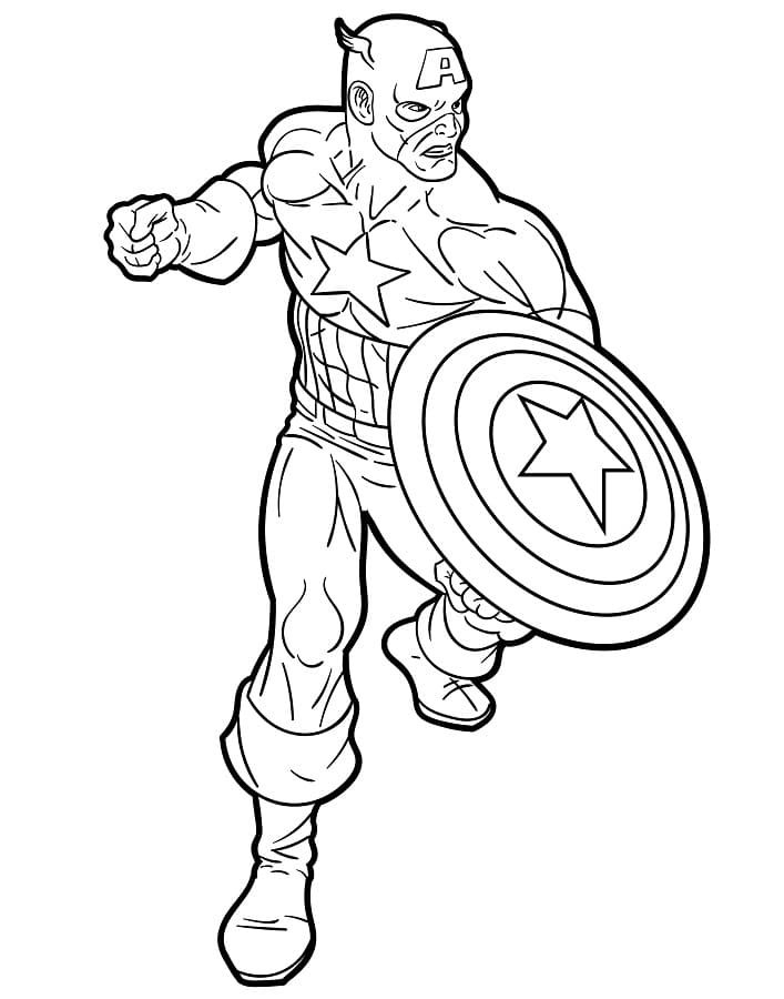Zdarma Captain America Obrázek omalovánka