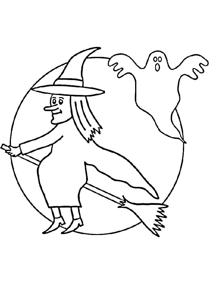 Zdarma Čarodějnice k Tisku pro Děti omalovánka