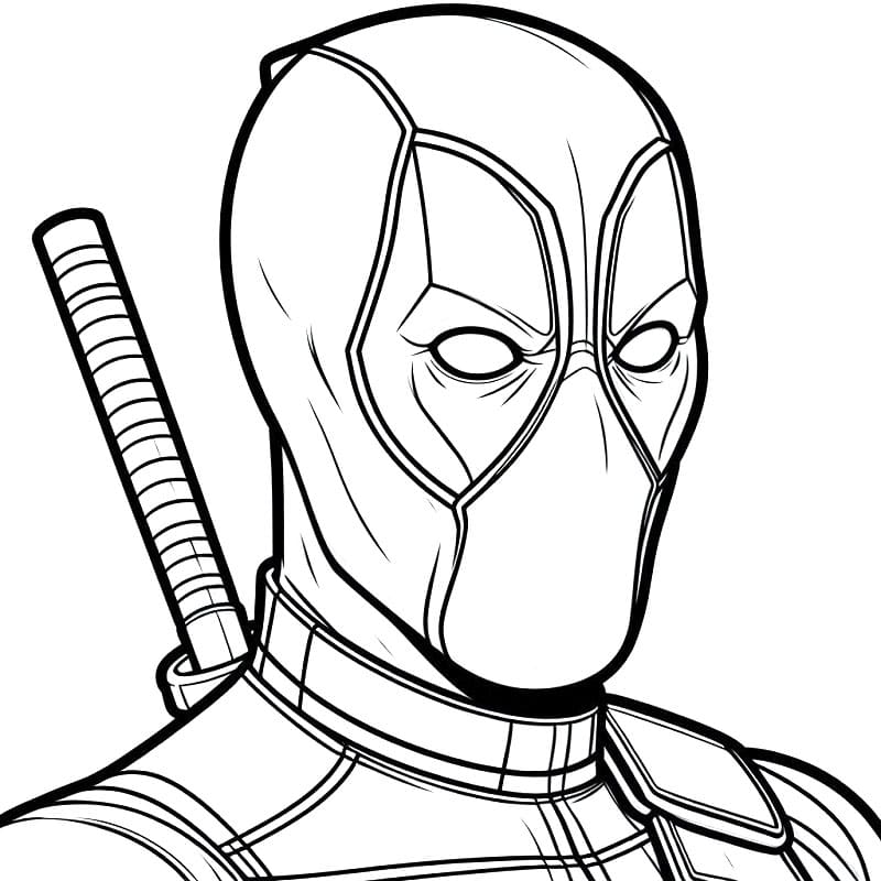 Zdarma Deadpool Obrázek omalovánka