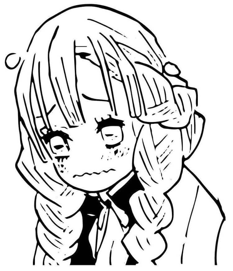 Zdarma Demon Slayer k Tisku pro Děti omalovánka