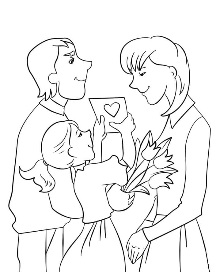 Zdarma Den matek pro Malé Děti omalovánka