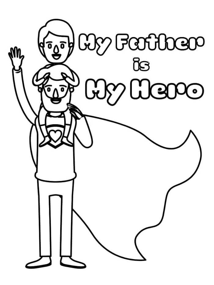 Zdarma Den otců omalovánka