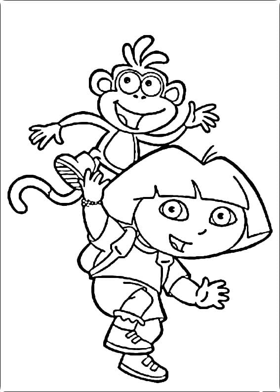 Zdarma Dora Průzkumnice Obrázek omalovánka