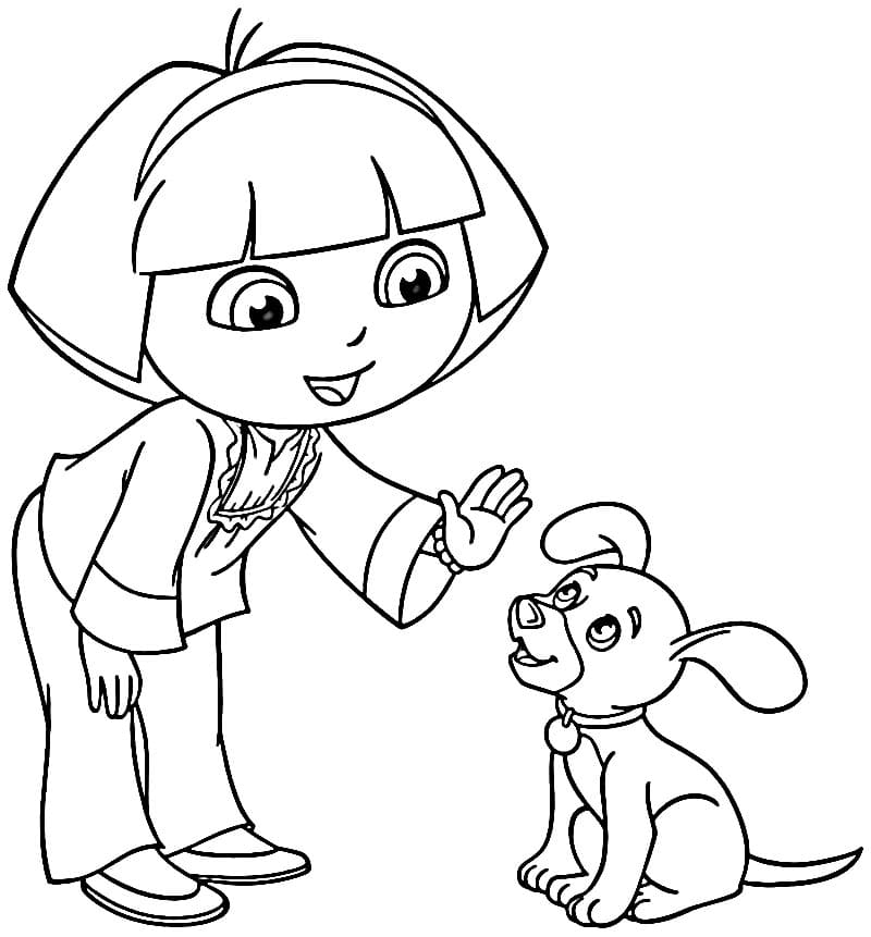Zdarma Dora Průzkumnice Vymalovatelné omalovánka