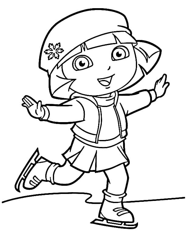 Zdarma Dora Průzkumnice k Tisku pro Děti omalovánka