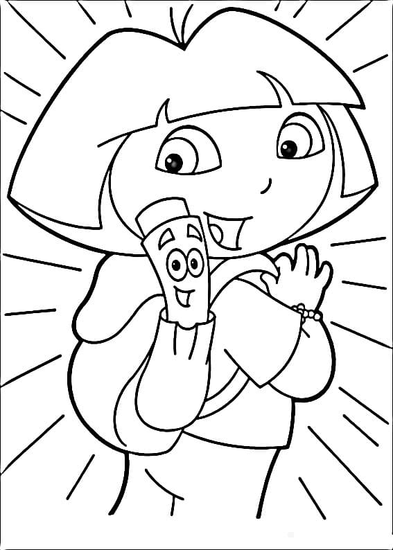 Zdarma Dora Průzkumnice pro Malé Děti omalovánka