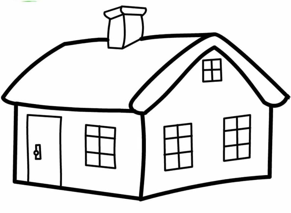 Zdarma Dům Vymalovatelné omalovánka