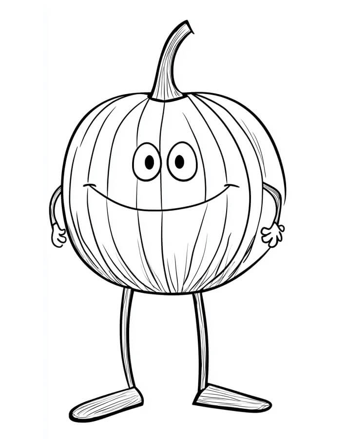 Zdarma Dýně k Tisku pro Děti omalovánka