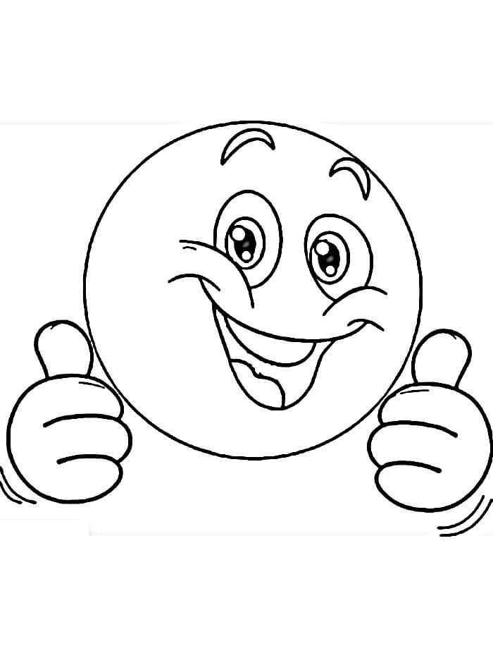 Zdarma Emotikona Vymalovatelné omalovánka