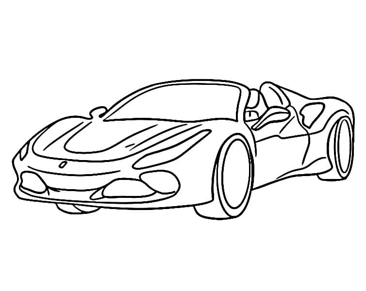 Zdarma Ferrari pro Malé Děti omalovánka