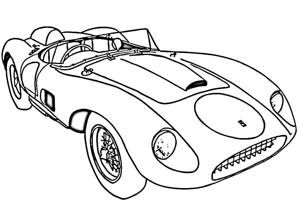 Zdarma Ferrari omalovánka