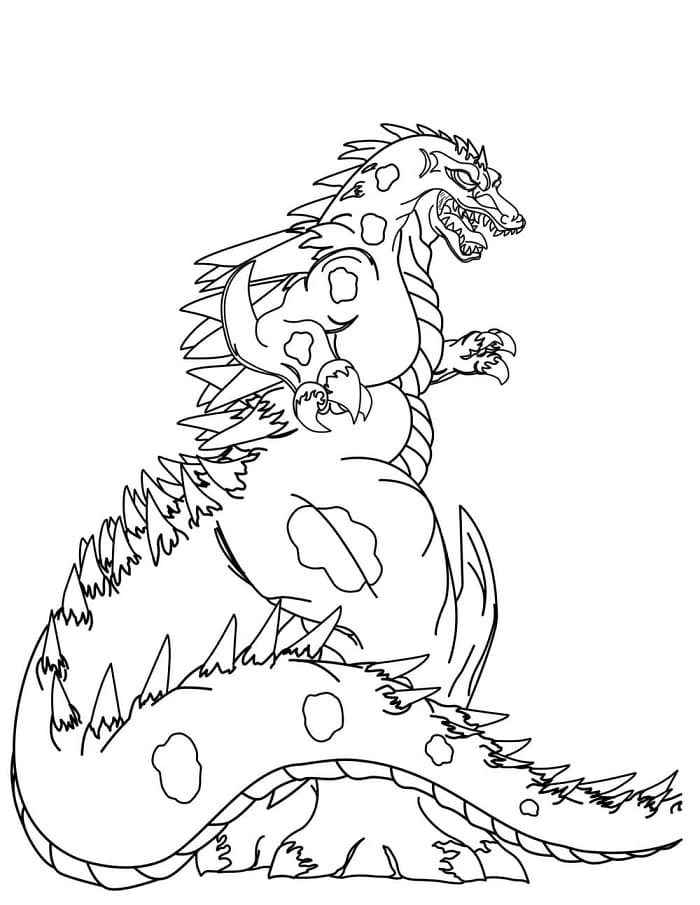 Zdarma Godzilla Vymalovatelné omalovánka