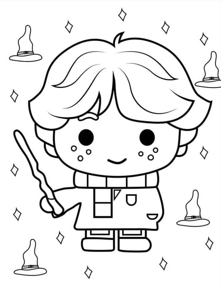 Zdarma Harry Potter pro Malé Děti omalovánka