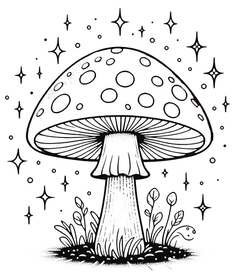 Houby omalovánky