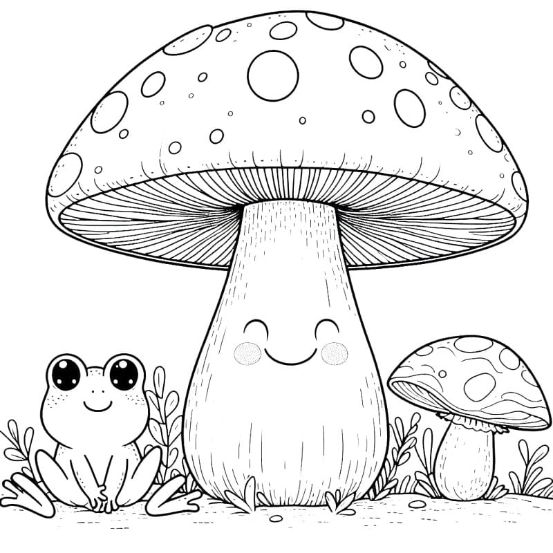 Zdarma Houba Vymalovatelné omalovánka