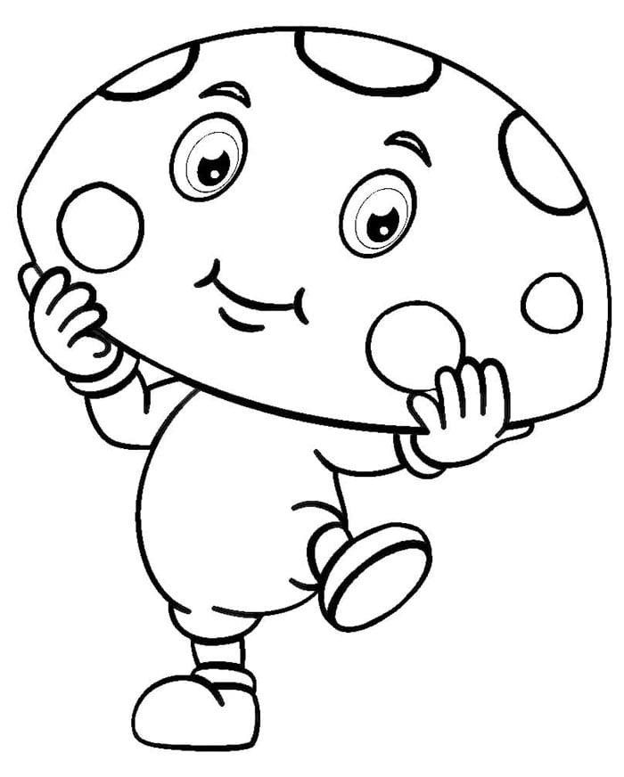 Zdarma Houba pro Malé Děti omalovánka