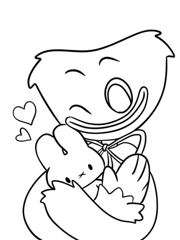 Zdarma Huggy Wuggy pro Malé Děti omalovánka