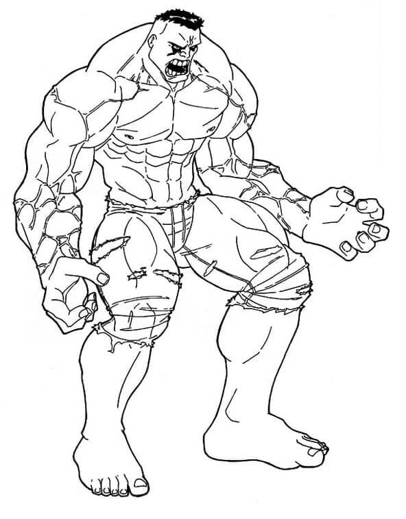 Zdarma Hulk Obrázek omalovánka