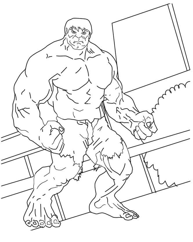 Zdarma Hulk Vymalovatelné omalovánka