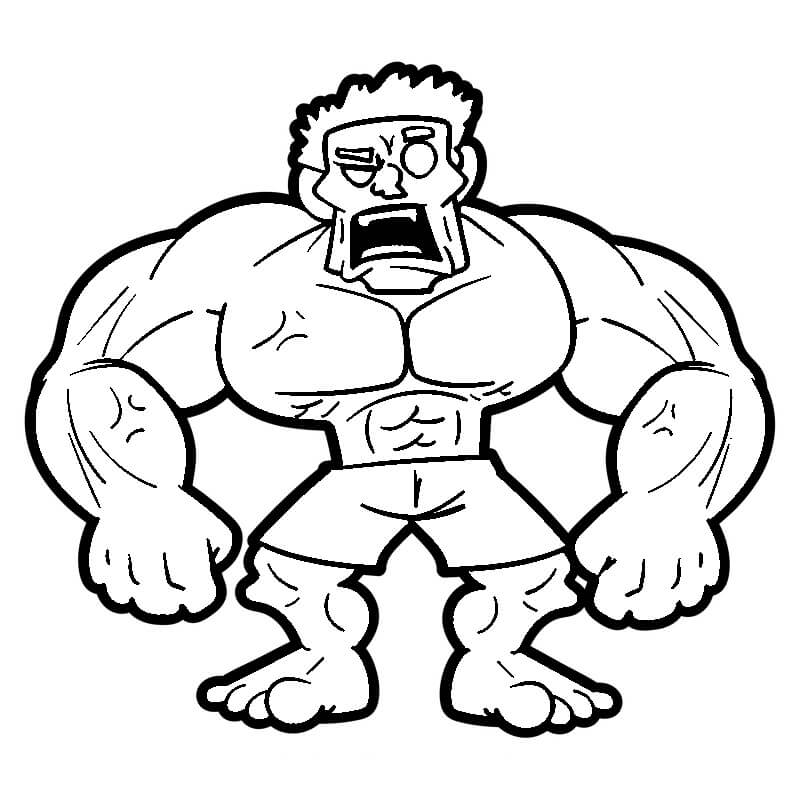 Zdarma Hulk pro Malé Děti omalovánka